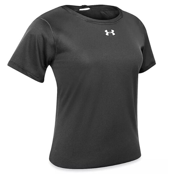 Under Armour Women’s Black Loose Fit Heatgear® Short Sleeve Tee - Picture 1 of 11